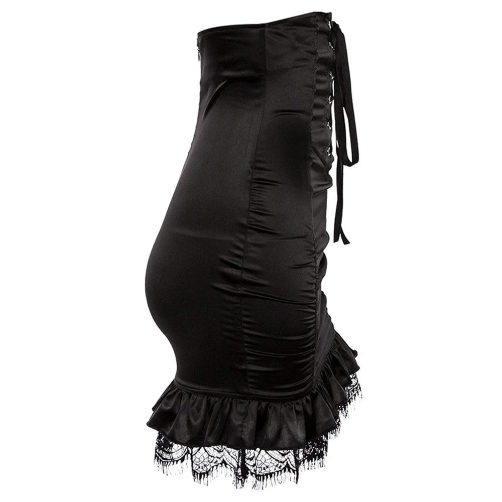Cradle Of Goth High-Waisted Silky Skirt 3 Cradle Of Goth High-Waisted Silky Skirt