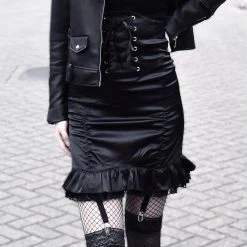 Cradle Of Goth High-Waisted Silky Skirt 10 Cradle Of Goth High-Waisted Silky Skirt