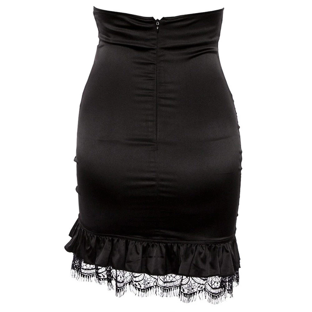 Cradle Of Goth High-Waisted Silky Skirt 4 Cradle Of Goth High-Waisted Silky Skirt