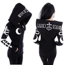 Cradle Of Goth HOODIES & SWEATERS Moon Witch Hoodie (plus Sizes Available)