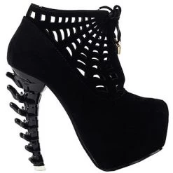Cradle Of Goth Spider Web Boots
