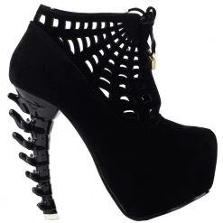 Cradle Of Goth Spider Web Boots