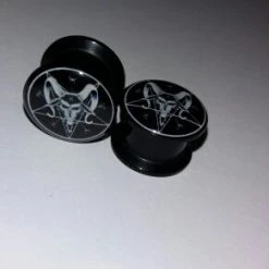 Cradle Of Goth Baphomet's Plugs EARRINGS 7 Cradle Of Goth Baphomet's Plugs EARRINGS