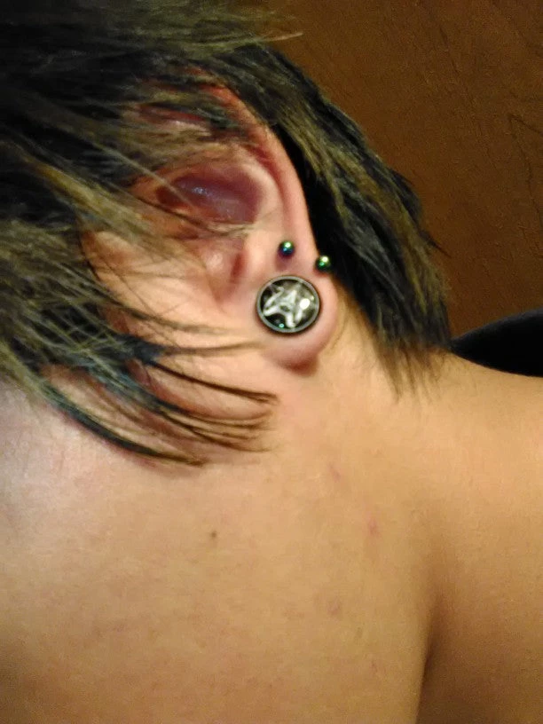 Cradle Of Goth Baphomet's Plugs EARRINGS 4 Cradle Of Goth Baphomet's Plugs EARRINGS