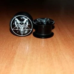 Cradle Of Goth Baphomet's Plugs EARRINGS 9 Cradle Of Goth Baphomet's Plugs EARRINGS