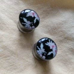 Cradle Of Goth Flowers Of Eternity Plugs EARRINGS 7 Cradle Of Goth Flowers Of Eternity Plugs EARRINGS