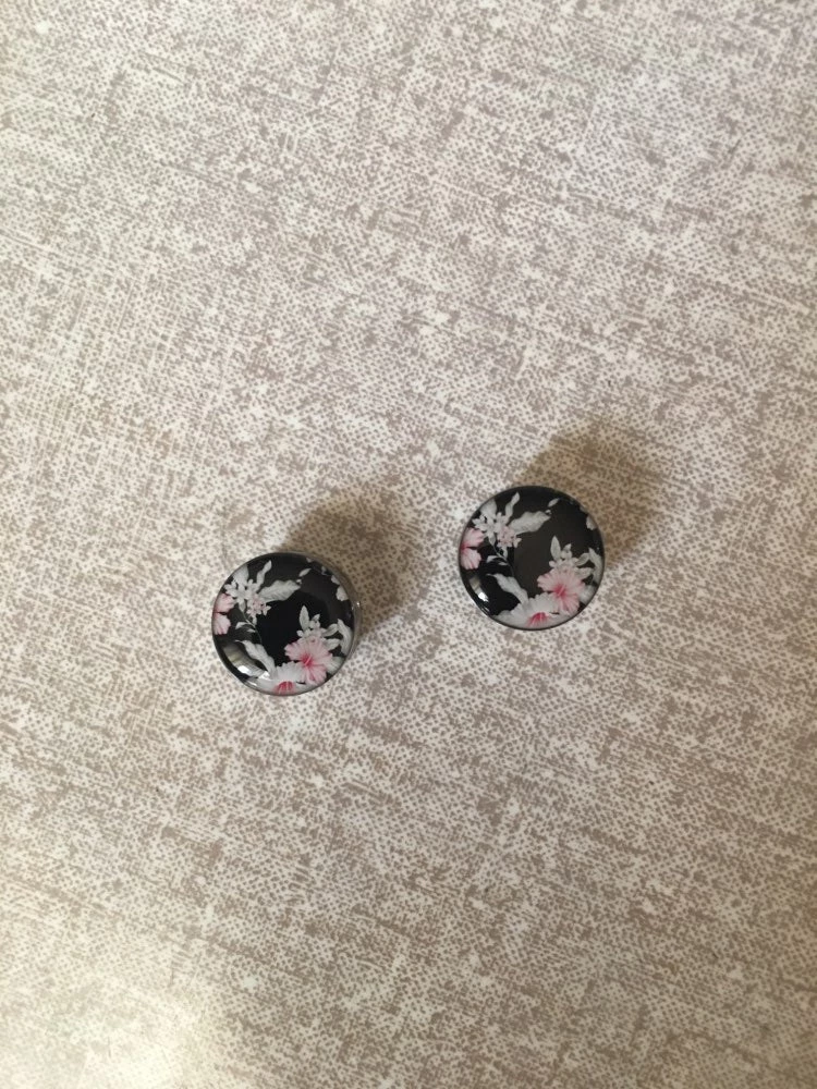 Cradle Of Goth Flowers Of Eternity Plugs EARRINGS 3 Cradle Of Goth Flowers Of Eternity Plugs EARRINGS