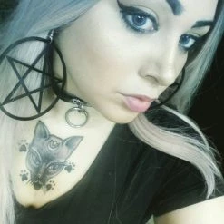 Cradle Of Goth Pentagram Earrings