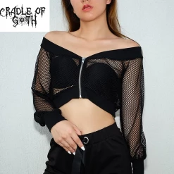 Cradle Of Goth Mesh Goth Top