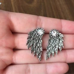 Cradle Of Goth Black Angel Wings EARRINGS 8 Cradle Of Goth Black Angel Wings EARRINGS