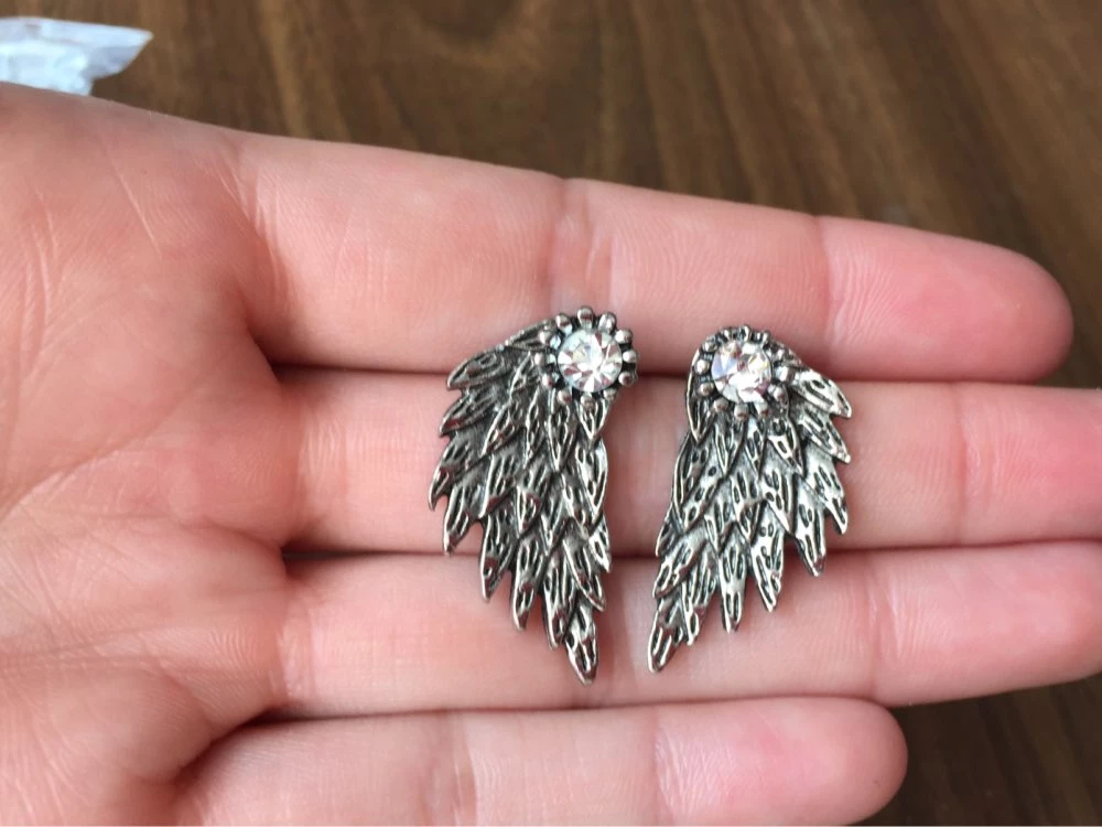 Cradle Of Goth Black Angel Wings EARRINGS 3 Cradle Of Goth Black Angel Wings EARRINGS