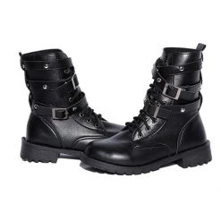 Cradle Of Goth Motorcycle Boots (Handmade And Vegan)