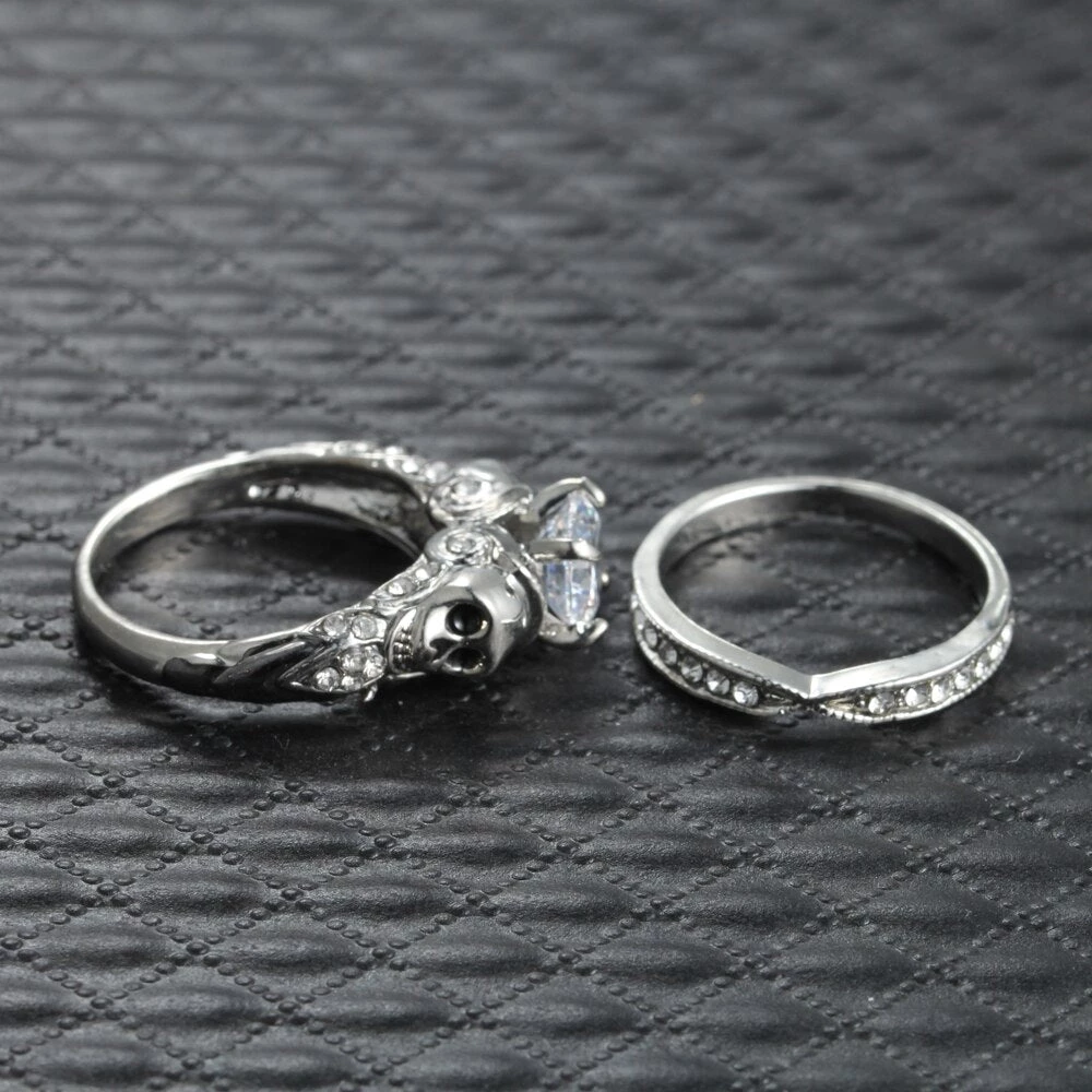 Cradle Of Goth Majestic Death Rings (2 Pieces) 3 Cradle Of Goth Majestic Death Rings (2 Pieces)
