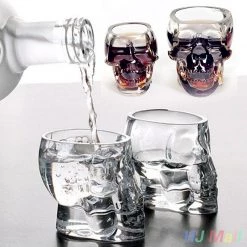 Cradle Of Goth Crystal Skull Glass