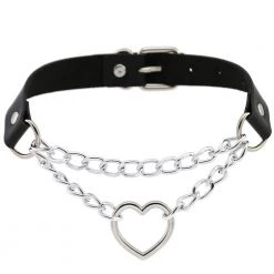 Cradle Of Goth CHOKERS Heart On A Chain Chocker
