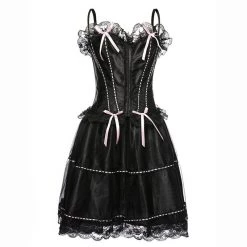Cradle Of Goth Satin Corset Dress (plus Sizes Available) LINGERIE