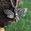 Cradle Of Goth Moth Necklace