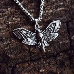 Cradle Of Goth Moth Necklace