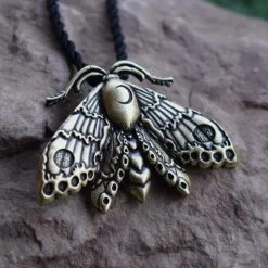 Cradle Of Goth Moth Necklace