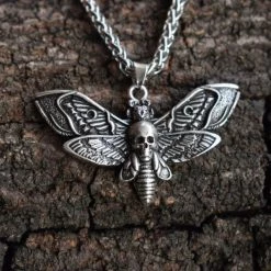 Cradle Of Goth Moth Necklace