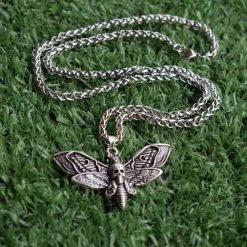 Cradle Of Goth Moth Necklace