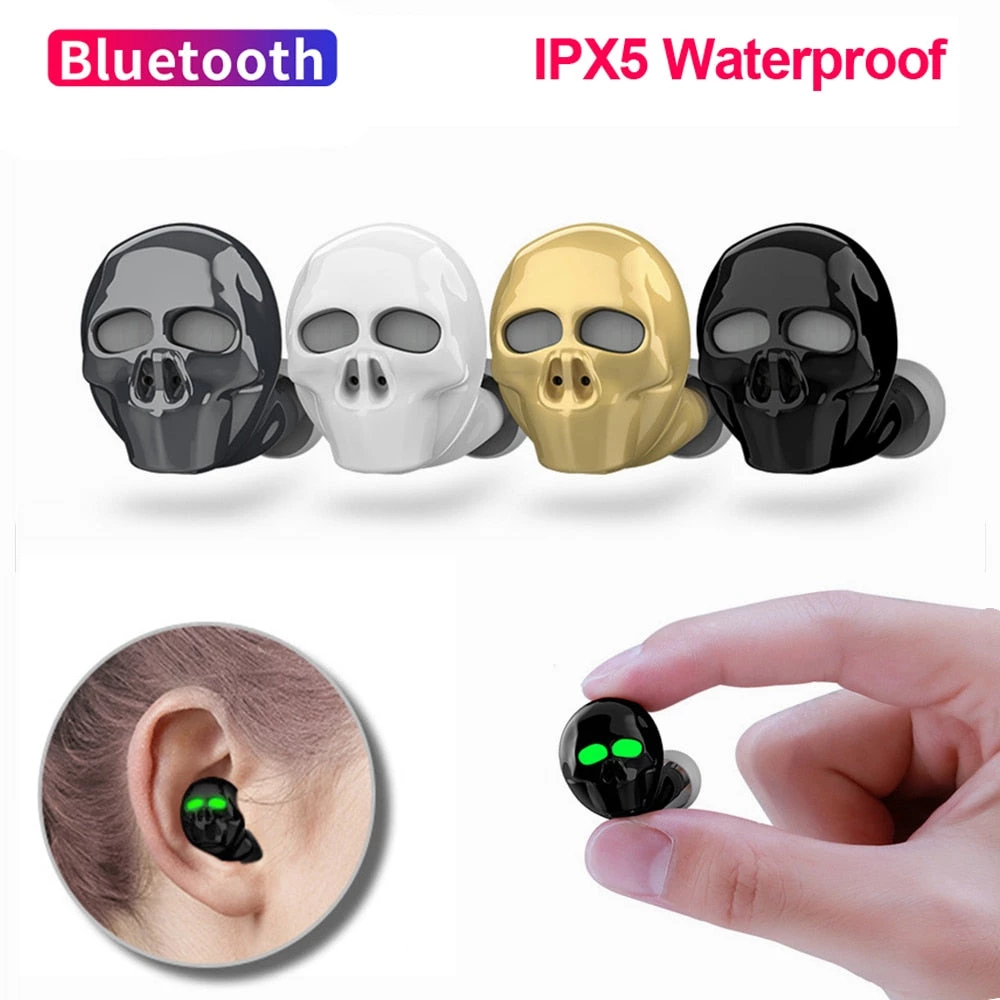 Cradle Of Goth Skull Bluetooth Earphones MISCELLANEOUS 1 Cradle Of Goth Skull Bluetooth Earphones MISCELLANEOUS