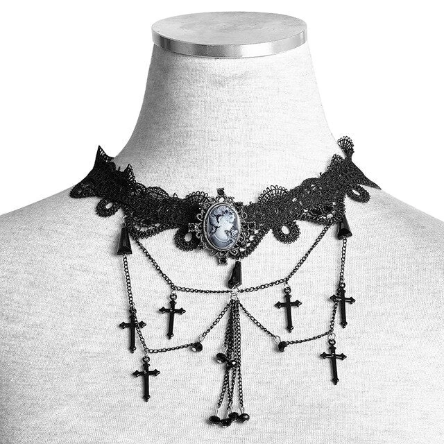 Cradle Of Goth NECKLACES Graveyard Necklace (handmade) 5 Cradle Of Goth NECKLACES Graveyard Necklace (handmade)