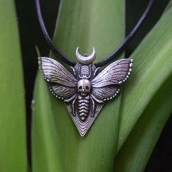 Cradle Of Goth Moth Necklace