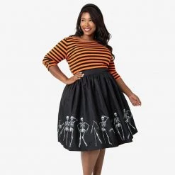 Cradle Of Goth SKIRTS Dancing Skeletons Skirt