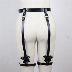 Cradle Of Goth Bow Garters (with Waist Belt)