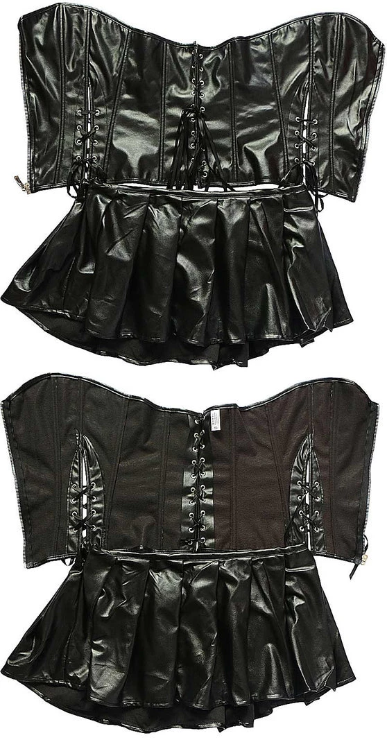 Cradle Of Goth Corset And Mini Skirt Combo (Plus Sizes Available) LINGERIE 3 Cradle Of Goth Corset And Mini Skirt Combo (Plus Sizes Available) LINGERIE