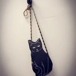 Cradle Of Goth BAGS Black Cat Purse (Handmade & Vegan)