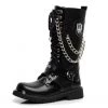 Cradle Of Goth Men's Chained Motorcycle Boots (Vegan) SHOES