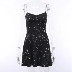 Cradle Of Goth Moon And Stars Dress