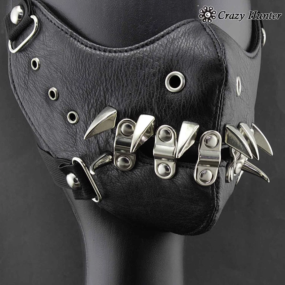 Cradle Of Goth Spike Mask (Vegan Leather) MASKS 1 Cradle Of Goth Spike Mask (Vegan Leather) MASKS