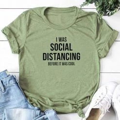 Cradle Of Goth I Was Social Distancing Before It Was Cool T-shirt SHIRTS