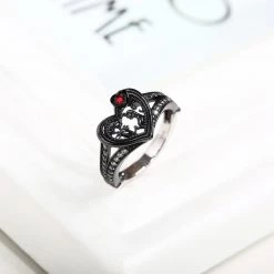 Cradle Of Goth Black Heart Ring
