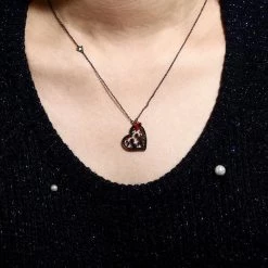 Cradle Of Goth Black Heart Necklace