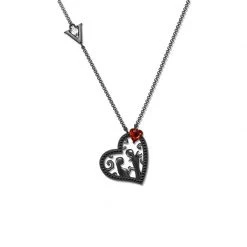 Cradle Of Goth Black Heart Necklace