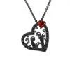 Cradle Of Goth Black Heart Necklace