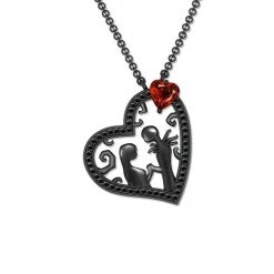 Cradle Of Goth Black Heart Necklace