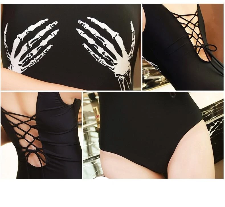 Cradle Of Goth GOTH SWIMWEAR Hands From Beyond Swimsuit 2 Cradle Of Goth GOTH SWIMWEAR Hands From Beyond Swimsuit