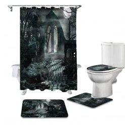 Cradle Of Goth Horror Shower Curtain And Rug Set BATH