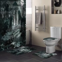 Cradle Of Goth Horror Shower Curtain And Rug Set BATH