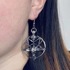 Cradle Of Goth Pentagram Earrings