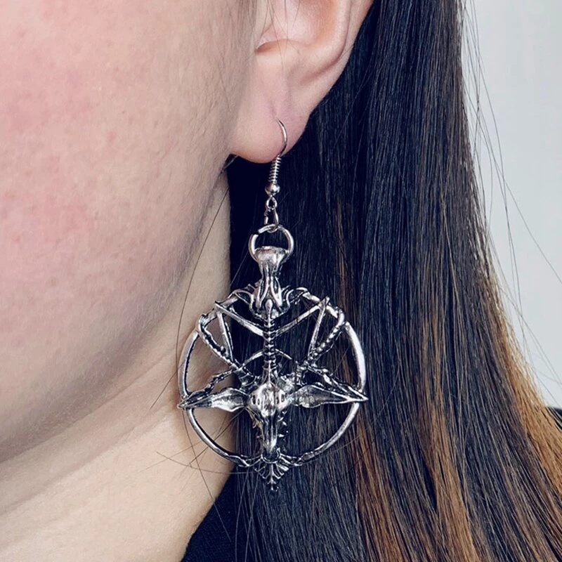 Cradle Of Goth Pentagram Earrings 2 Cradle Of Goth Pentagram Earrings