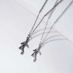 Cradle Of Goth Heart Wings Necklaces (Pair)