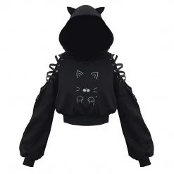 Cradle Of Goth Kitty Hoodie (plus Sizes Available) HOODIES & SWEATERS 16 Cradle Of Goth Kitty Hoodie (plus Sizes Available) HOODIES & SWEATERS