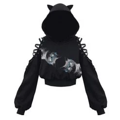 Cradle Of Goth Kitty Hoodie (plus Sizes Available) HOODIES & SWEATERS 13 Cradle Of Goth Kitty Hoodie (plus Sizes Available) HOODIES & SWEATERS