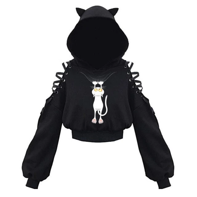 Cradle Of Goth Kitty Hoodie (plus Sizes Available) HOODIES & SWEATERS 9 Cradle Of Goth Kitty Hoodie (plus Sizes Available) HOODIES & SWEATERS